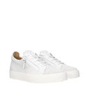 Giuseppe Zanotti Men's Sneakers White/Light Gray Leather