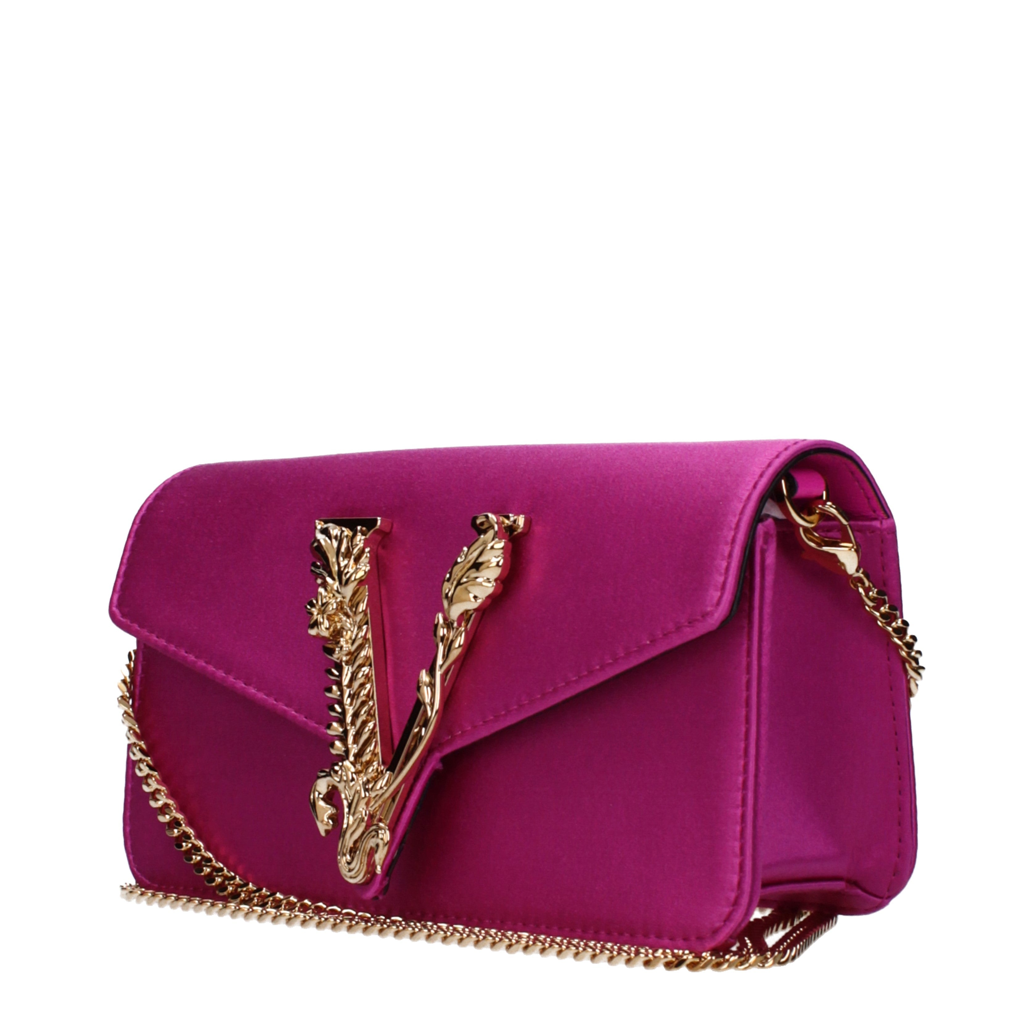 Versace Femme's Pochette Fuchsia Satinée
