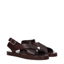 Loro Piana Sumie Women's Sandals Brown/Chocolate Leather