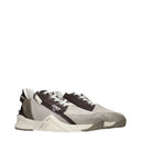 Fendi Sneakers Flow Men's Fabric Beige/Brown
