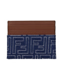 Fendi Men's Document Holder Blue/Brown Fabric
