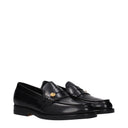 Versace Women's Leather Black Loafers