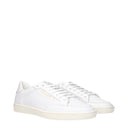 Saint Laurent Herrens Turnschuhe aus weißem Leder