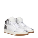 Saint Laurent Sl80 Men's Sneakers White/Silver Leather
