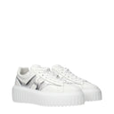 Hogan Sneakers H Stripes Women Leather White/Silver
