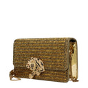 Roberto Cavalli Women's Gold Leather Clutch