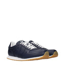Armani Jeans Herrens Turnschuhe Leder Blau