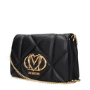 Czarna damska torebka z poliuretanu Love Moschino