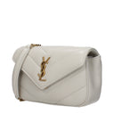 Saint Laurent Loulou Women's Crossbody Bag Light Beige/Cream Leather
