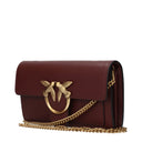 Pinko Women's Pochette Leather Red/Burgundy