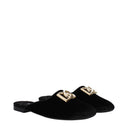 Dolce&Gabbana Women's Velvet Black Slippers And Clogs