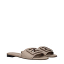 Fendi Women's Sandals And Clogs Leather Grey/Taupe