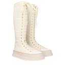 Max Mara Women's Fabric Boots Beige/Canvas