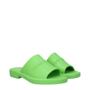 Salvatore Ferragamo Geneva Men's Flip Flops And Clogs Green/Lime Rubber