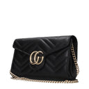 Gucci Marmont Pochette Women's Leather Black