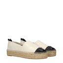 Tory Burch Damess Espadrillas Lichtbeige/Crème Leer