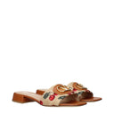 Valentino Garavani Flip Flops And Clogs Women Raffia Beige/Natural