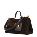 Dolce&Gabbana Handbags My Sicily Women Suede Brown/Ebony