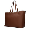 Valentino Garavani Women's Rockstud Shoulder Bag Brown/Tobacco Leather