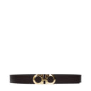 Salvatore Ferragamo Men's Belt Leather Black/Hickory