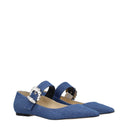 Jimmy Choo Cheri Ballerina Women's Fabric Blue/Denim