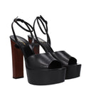 Sandalias Saint Laurent Jodie Mujers Cuero negro