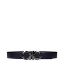 Salvatore Ferragamo Men's Belt Leather Black/Navy Blue
