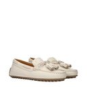 Tod's Women's Moccasins White/Chalk Leather