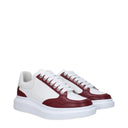 Alexander Mc Queen Men's Sneakers Leather White/Burgundy