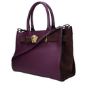Versace Women's Handbags Purple/Plum Leather