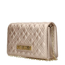 Me encanta Moschino Mujers Pochette de poliuretano dorado