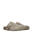 Loewe Ease Clogs And Slide Sandals Men Suede Green/Khaki