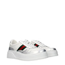 Gucci Women's Sneakers White/Silver Leather
