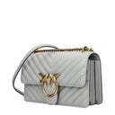 Pinko Love One Borsa A Tracolla Donna's Pelle Grigio/Grigio Perla