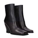 Loewe Wave Ankle Boots Women's Leather Black/Brown
