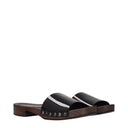 Miu Miu Women's Slides And Clogs Patent Leather Black