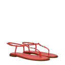 Christian Dior Women's Flip Flops Pink/Coral Leather