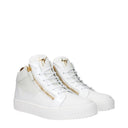 Giuseppe Zanotti Men's White Leather Sneakers