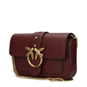 Pinko Love Crossbody Bags Women Leather Red/Burgundy