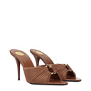 Saint Laurent Lola Sandals Women's Fabric Brown/Cappuccino