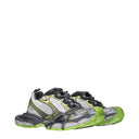 Balenciaga 3 Xl Sneakers Men's Fabric Gray/Green