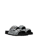 Love Moschino Slippers And Clogs Women's Leather Black/White