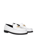 Versace Women's Loafers White Leather/Optical White