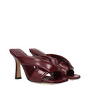 Bottega Veneta Women's Sandals Red/Barolo Leather