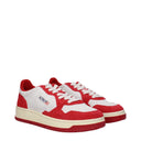 Autry Sneakers Heren Suede Rood/Lichtgrijs