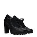 Max Mara Mary Jane Heels Black Leather