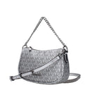 Michael Kors Carmela Handbag For Women Silver Fabric
