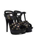 Saint Laurent Tribute Sandals Women's Black Leather