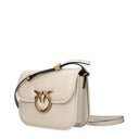 Pinko Crossbody Love Box Bag Women's Leather Beige/Ivory