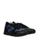 Valentino Garavani Men's Sneakers Blue/Black Leather